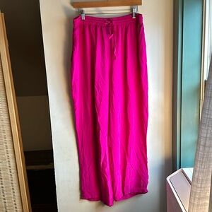 Hot Pink Silk Lounge Pants
